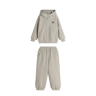 布丁哈鲁童装秋装女童外套2026秋冬季新款儿童长袖长裤加绒套装