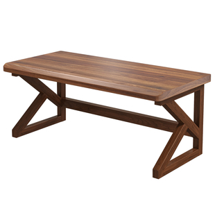 安居客电脑桌实木书桌双人办公桌办公室工作台家用客厅卧室学习桌