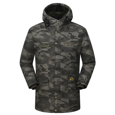 90-320斤加绒迷彩棉大衣冬季防寒