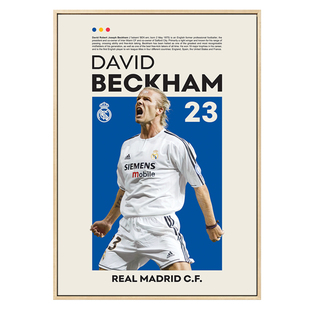 皇马球星装饰画客厅墙画本泽马齐内达拉莫斯C罗足球海报周边挂画