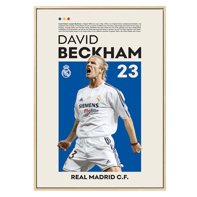 皇马球员装饰画足球海报周边挂画