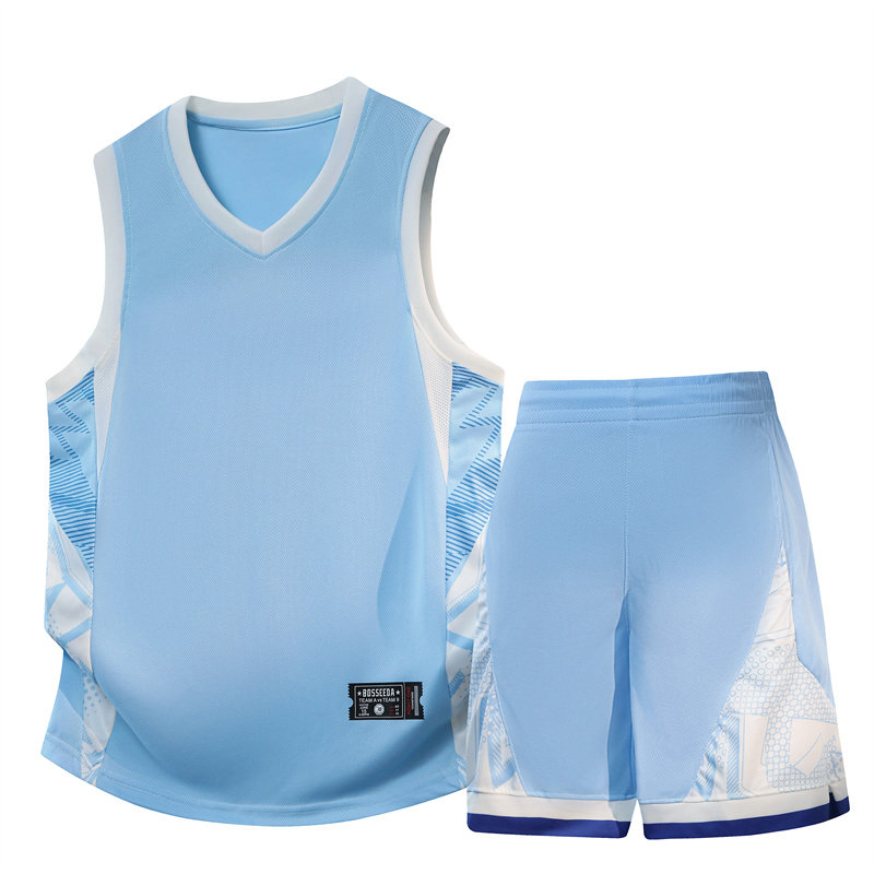 青少年冰丝篮球服套装男夏季速干运动背心短裤两件套中学生训练服