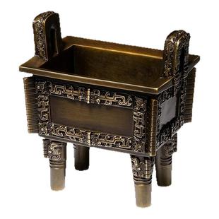 铜师傅《司母戊鼎》客厅桌面铜摆件书房客厅 家居装饰工艺品