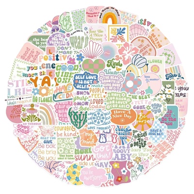 100张亚马逊款笔记本贴纸丹麦风