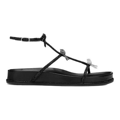 【礼物】RENE CAOVILLA CATERINA系列水钻女士平底凉鞋