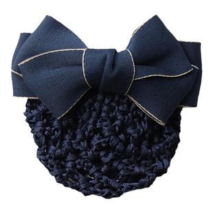 日韩职业头花网兜护士盘发酒店员工上班移动护士头花发夹饰品带网