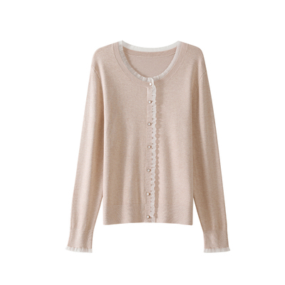 OSA欧莎法式圆领针织衫