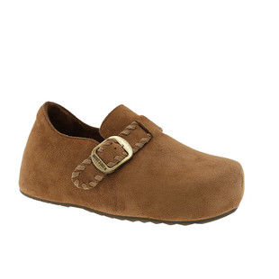 厚底内增高勃肯鞋2025新款美拉德加绒丑萌大头绝美全包豆豆博肯鞋