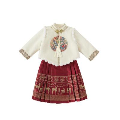 汉服女童马面裙儿童新中式衣服