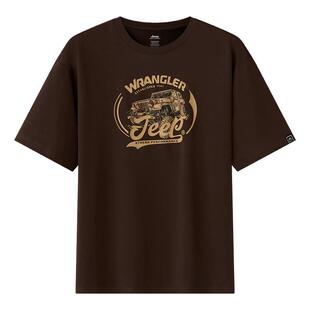 [冰氧索罗纳]Jeep情侣T恤夏凉感透气速干衣男女同款休闲印花短袖