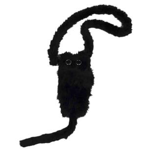 独立设计包包黑色毛毛不笑喵小猫包小众潮牌斜挎包手机毛毛单肩包