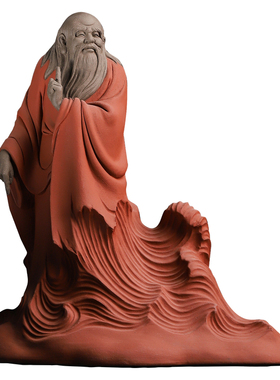 张明贵大师作品老子雕像客厅摆件