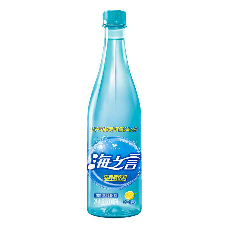 新日期1L*8瓶装统一海之言电解质水柠檬饮料大瓶装健身运动补充水