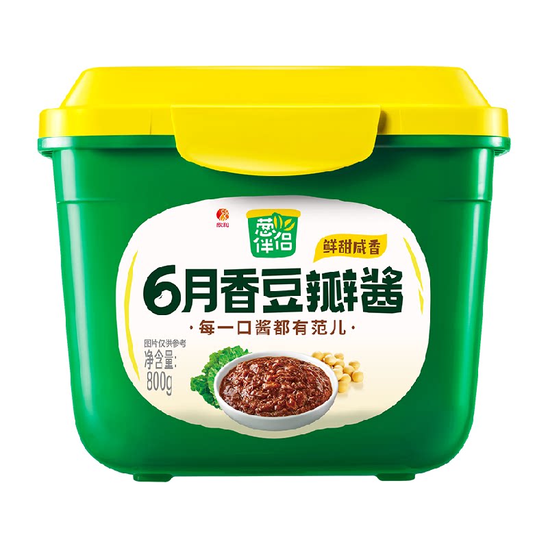 欣和葱伴侣豆瓣酱六月鲜香黄豆酱东北大酱熟酱炒菜拌面炸酱葱蘸酱