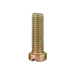 GB65厂标镀彩锌平头一字槽圆柱头螺钉一字开槽螺丝M2M2.5M3M4-M12