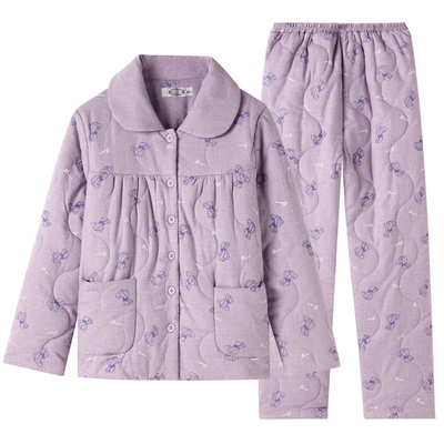 美标女三层加厚夹棉套装