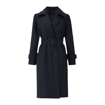 鸭鸭长款过膝翻领羽绒服