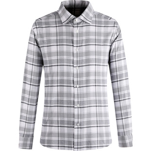 【易打理】LAMPO/蓝豹男士长袖衬衫舒适意式格纹商务休闲衬衣