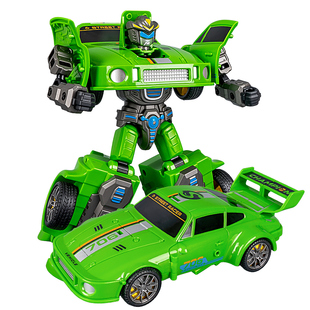儿童变形机器人玩具车男孩3-6岁多关节可动人偶变形机甲战士新款