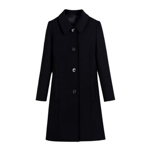 职业装毛呢外套女秋冬空姐前台酒店大衣邮政建行售楼部工作服呢子