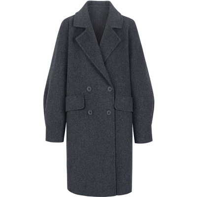 【100%羊毛】双面呢大衣女中长款