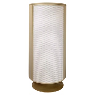 意式轻奢实木首饰柜别墅豪宅家用圆柱形落地珠宝柜简约创意收纳柜