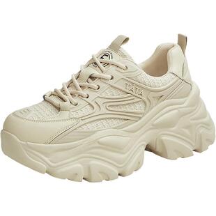 TATA他她老爹鞋新款女鞋休闲鞋厚底增高鞋轻便网面运动鞋奥莱