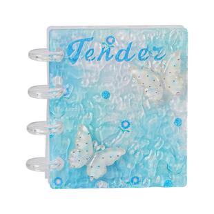 立体蝴蝶ins风水波纹卡册一宫格相册高颜值追星爱豆小卡收纳册拍立得相册本亚克力活页防水3寸小卡专辑收藏册