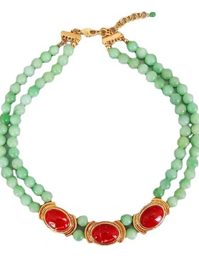 古董风珠宝中古风复古项链耳钉