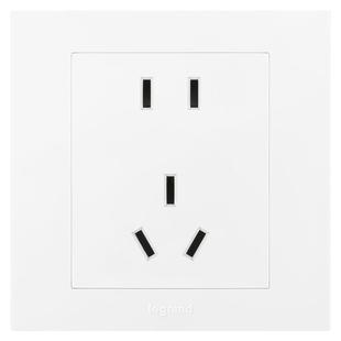 罗格朗开关插座一开单控五孔USB轻艺白86暗装工程家用三孔空调插