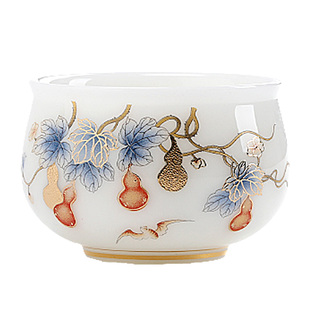 冰种璞玉瓷茶杯单杯主人杯高端陶瓷收藏级男士女士聚财景德镇杯子