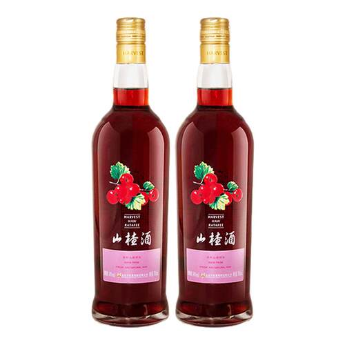 【丰收酒官方旗舰店】山楂酒甜型葡萄酒700ml/瓶14度低度微醺小酒