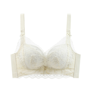都市丽人内衣女士小胸聚拢显大薄款无钢圈收副乳防下垂蕾丝文胸罩