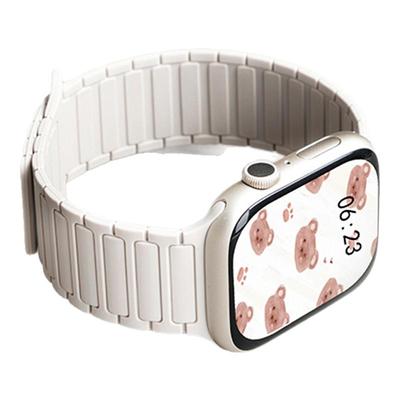 适用小米手环9pro工字磁吸硅胶回环表带8pro运动智能手表红米redmi watch6腕表带watch5秋冬4女生高级男士