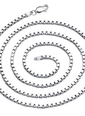 纯银意大利项链防变色加粗长男女