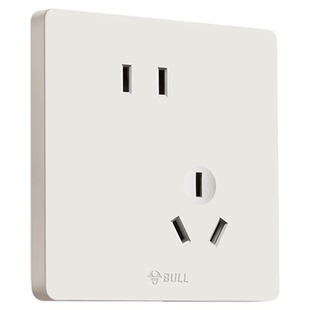 公牛开关插座官方旗舰店正品公牛插座面板五孔插座公牛g12奶绒咖