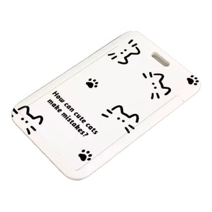 小卡公交卡门禁卡猫咪爪子卡套证件饭卡门禁身份证亚克力卡套挂绳校园卡公交学生卡