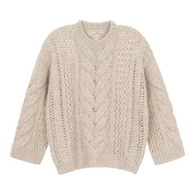 BC/Brunello Cucinelli 秋冬款女士羊毛混纺圆领毛衣银泰 301574