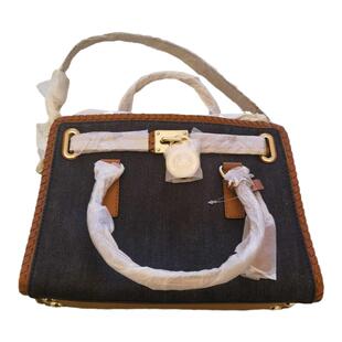 美国直邮MK锁头牛仔肩背斜挎女款包