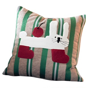 M.life 多巴胺可爱绣花卧室抱枕靠垫床头靠枕腰靠背抱枕套不含芯