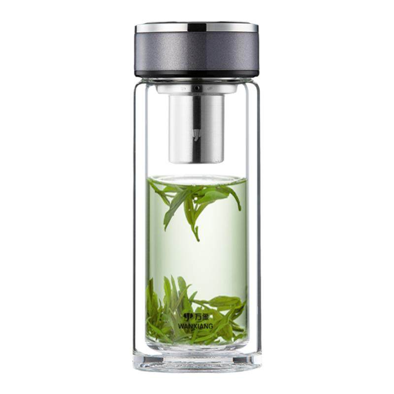 万象双层高硼硅玻璃泡茶杯