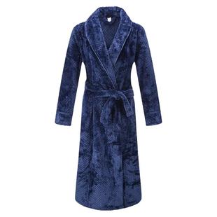 加厚睡袍男冬季法兰绒情侣加绒睡衣2025款保暖长款浴袍秋冬长袍女