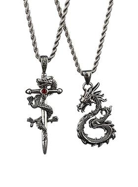 百搭龙十字架高级感潮流男款挂件
