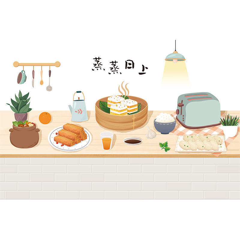静电防油贴纸厨房透明防水耐高温