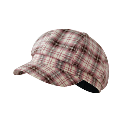 Himade春夏季格纹八角帽韩系百搭