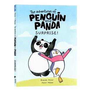 企鹅与熊猫大冒险惊喜 英文原版漫画 The Adventures of Penguin and Panda Surprise 外向企鹅 佛系熊猫反差萌儿童友谊成长绘本