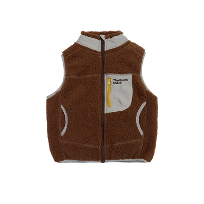 山系户外儿童摇粒绒马甲2025冬季男童女童加绒加厚保暖坎肩背心