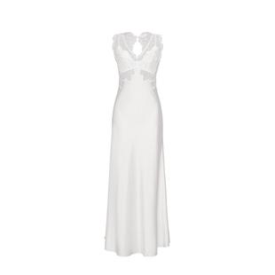 MANITO/曼尼陀Wedding桑蚕丝蕾丝连衣裙女士真丝睡衣长裙