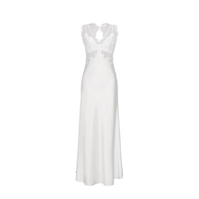 MANITO/曼尼陀Wedding桑蚕丝蕾丝连衣裙女士真丝睡衣长裙