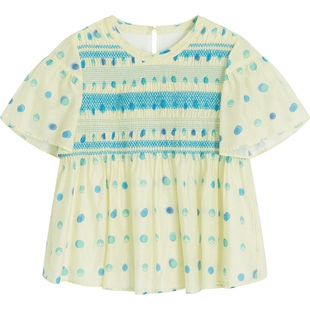 播2023夏商场同款彩色花式打揽波点与宝可梦花式上衣女BDQ2HD1423